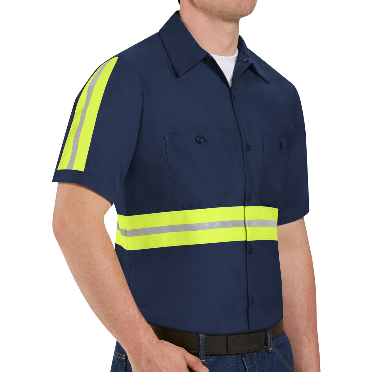 Red Kap XX-Large Tall / Navy With Yellow/Green Visibility Trim / Tall Tops