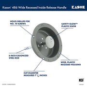Wide Recessed Inside Release Handle (10486D00600) by Kason – 10486D00600, Plastic, 10486 D00600