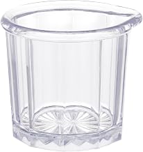 Winco 2 oz Clear Plastic Syrup Pitcher (Set of 24)