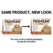 Gold Flea & Tick Treatment for Small Dogs Up to 5 to 22 lbs. by Frontline – 3 CT, Orange Box, Pack of 3, Model 00871