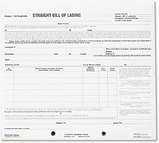 Rediform Bill of Lading Short Form, 8 1/2 x 7, Three-Part Carbonless, 250 Forms