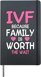 Retrieval Day Transfer Day Vitro Fertilisation IVF Hardcover Journal, Black