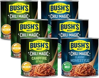 Bush's Best Best Chili Magic, Chili Starter Blends, (Classic Homestyle, & Campfire Style) 15.5OZ (3ea) (Variety Pack)