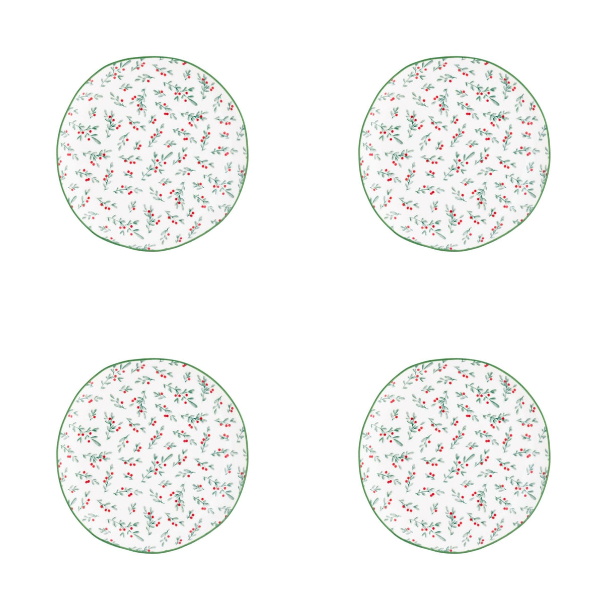 10 Strawberry Street Winter Sprigs / 6" / 1 Appetizer Plates