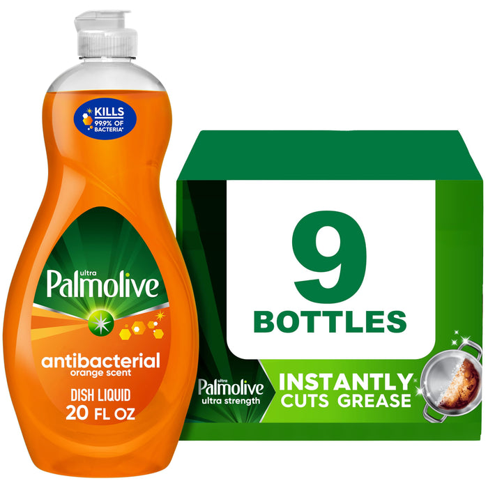 Palmolive Ultra Antibacterial Liquid Dish Soap, 20 Ounce, 9 Pack