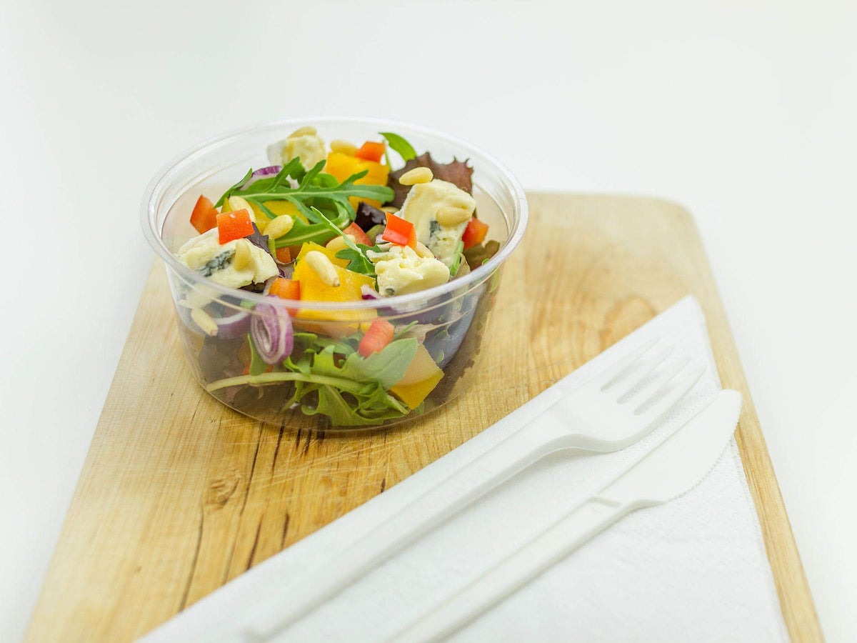 12 oz PLA Round Deli Container - 500/Case by Vegware – 12 ounces, Model CF-DC-12