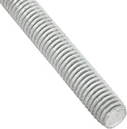Threaded Rod - Zinc Plated Carbon Steel by Global Industrial – 3/8-16, Carbon Steel, Silver, Pack of 6, Model 713128