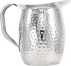 Winco 3 qt Stainless Steel Bell Pitcher, Hammered