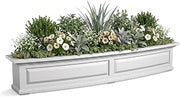 Mayne Newhaven 60in Self-Watering Rectangular Window Box Planter, White | Self-watering, All season, Fade resistant, Mounting brackets included, Built-in overflow, 15-year warranty