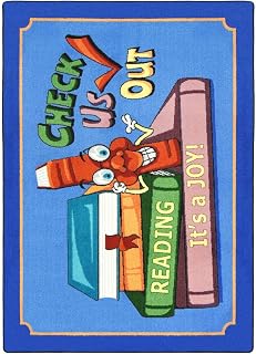 Joy Carpets Kid Essentials Language & Literacy Check Us Out Rug, Multicolored, 3'10" x 5'4"