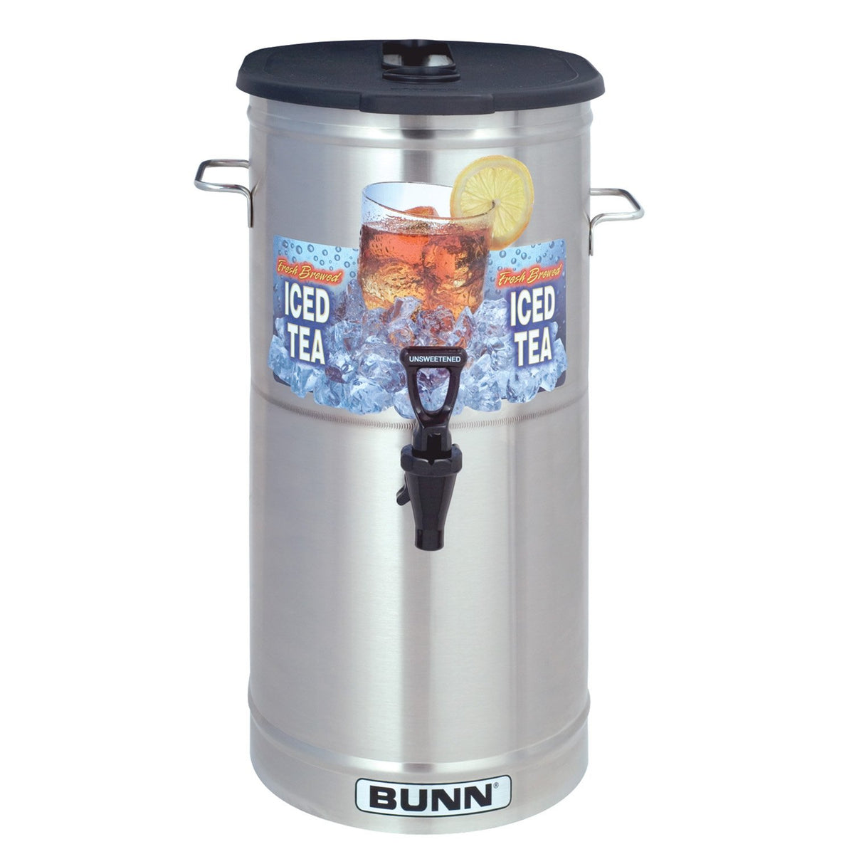 TDO-4 Commercial Iced Tea Dispenser w/Brew-Thru Lid by Bunn – 4-Gallon, 4.0 gallons, Stainless Steel, Model ES-TDO-4