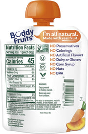 Buddy Fruits Peach & Carrot / 3.2 Ounce (Pack of 18) / 1 Meals