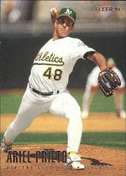 1996 Fleer Baseball Card #216 Ariel Prieto