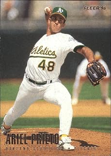 1996 Fleer Baseball Card #216 Ariel Prieto
