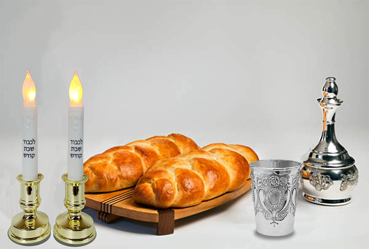 Ner Mitzvah Kiddush Cup, Nickel Plated Metal, 5.7 Ounces