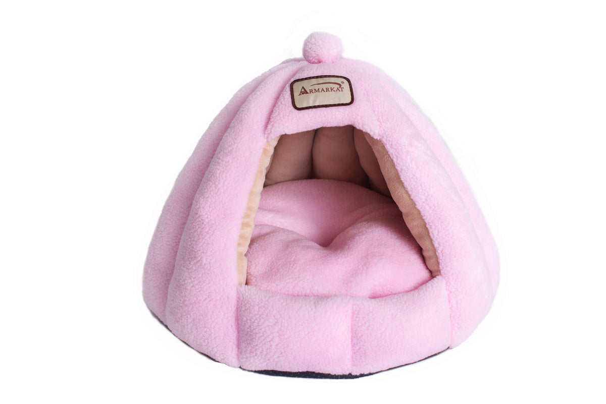 Cat Bed Model Powder Pink by Armarkat – 18 x 18 x 16, Fabric, Pink, Model C95GFS