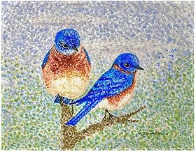 Interiors Two Blue Birds Place Mat Set of 4