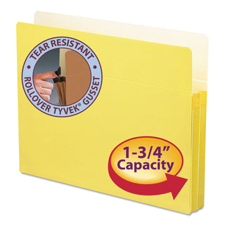 SMD73223 - 73223 Yellow Colored File Pockets by SMEAD – Letter, Colored stock, Yellow, Model 25759