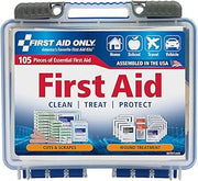 First Aid Only 91249 On-The-Go All-Purpose Emergency First Aid Kit for Car, Travel, Home and Business, 105 Pieces