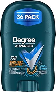 Degree Men Travel Deodorant, Mini Cool Rush, 36-Pack, 0.5 Oz Ea