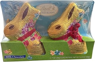 Lindt Limited Spring Edition Milk Chocolate Gold Bunny 2 pack (7oz each bunny)