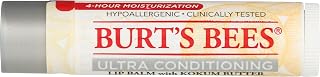 Burt's Bees Lip Balm, Moisturizing Lip Care, for All Day Hydration, 100% Natural, Ultra Conditioning with Shea, Cocoa & Kokum Butter
