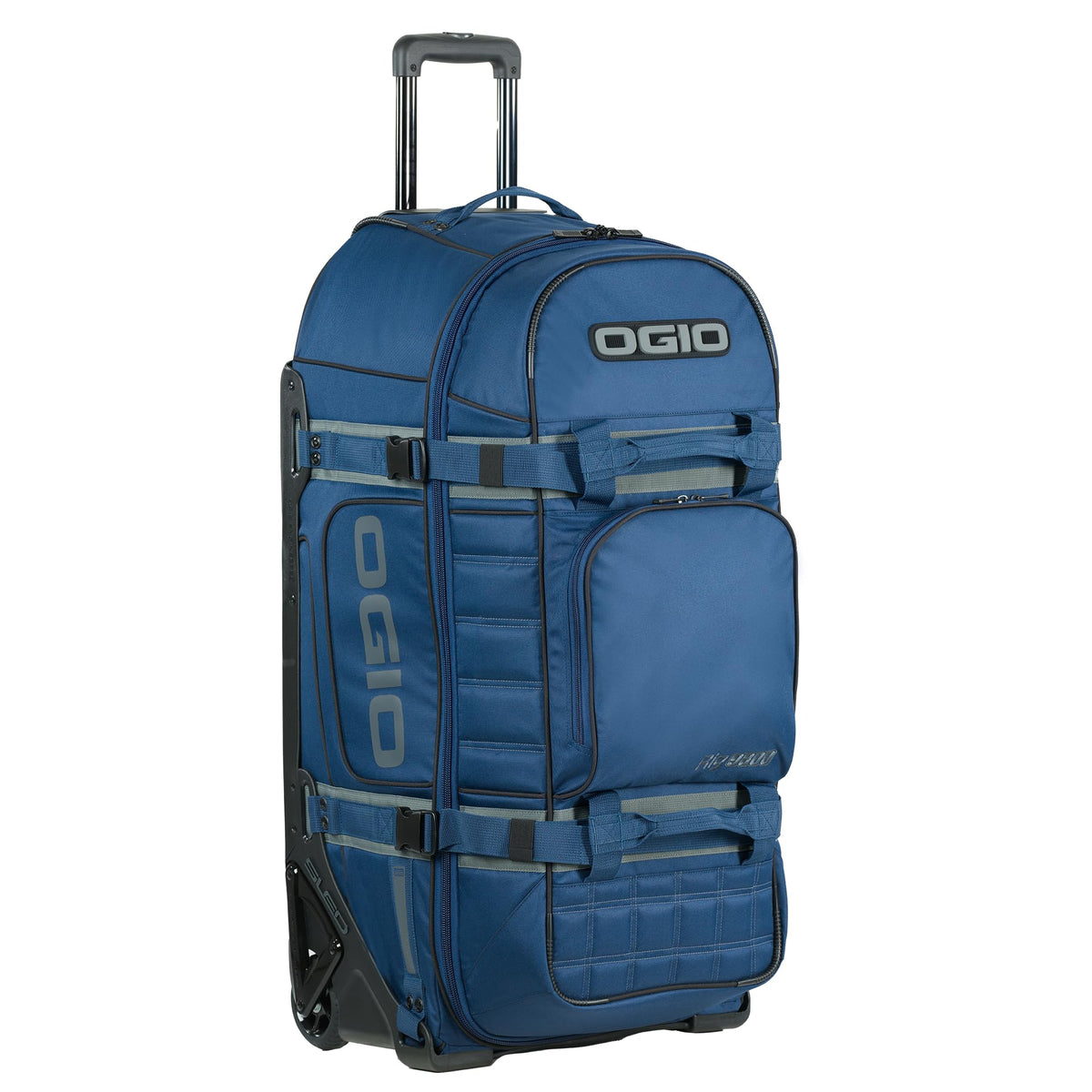 RIG 9800 Wheeled Gear Bag Blue/Gray by OGIO – 34 x 16.5 x 15.25 inches, 123 liters, Nylon, Blue/Gray, Model 801000.06