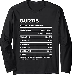 Curtis Nutrition Facts Name Long Sleeve T-Shirt