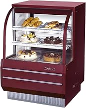 Turbo Air (TCGB-36-DR -36" Curved Glass Non-Refrigerated Dry Bakery Display Case, red