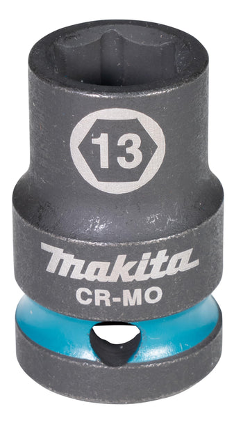 Impact Socket 1/2 Inch SW13 Short Impact Black by Makita – Black / Gray, Model E-16097