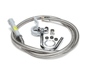 Pot and Glass Filler with Hook Nozzle and 68" Flexible Stainless Steel Hose by T&S Brass – Large, Stainless Steel, Model B-0102-A