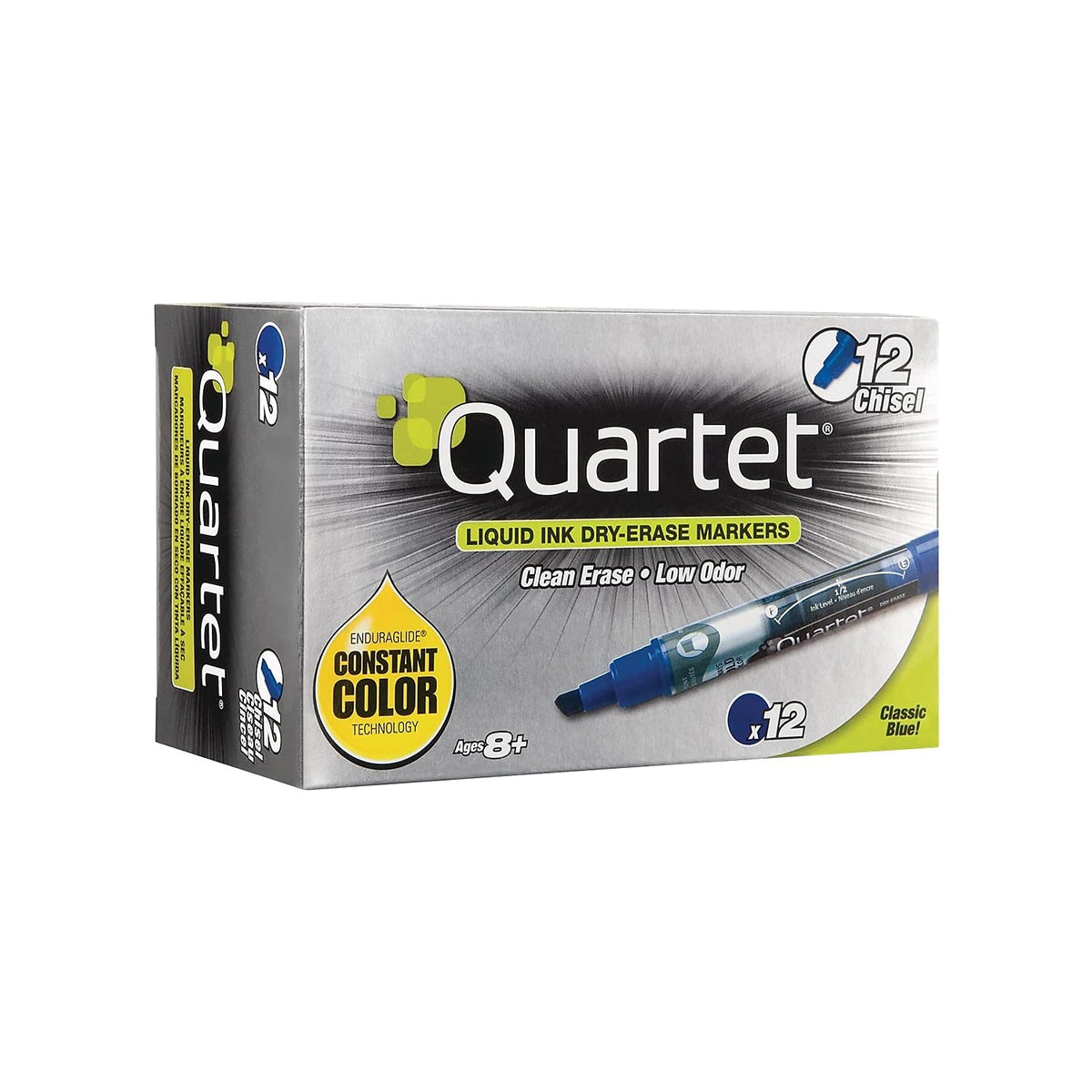 EnduraGlide Dry Erase Markers by Quartet – 1 Count (Pack of 1), Plastic (body), Felt (tip), Blue, Model 50013M