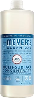 Mrs. MEYER'S CLEAN DAY Multi-Surface Cleaner Concentrate, Rain Water, 32 Fl Oz (Pack of 6)