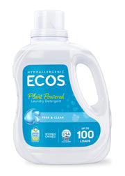 Laundry Detergent Liquid by ECOS – 100 Fl Oz (Pack of 1), Multicolor, Model 9889/04