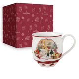 Toy's Fantasy Christmas Collection Mug with Toy Shop Pattern, Christmas Mug, Porcelain | Porcelain mug with a hand-painted toy shop pattern, a festive pick for holiday morning