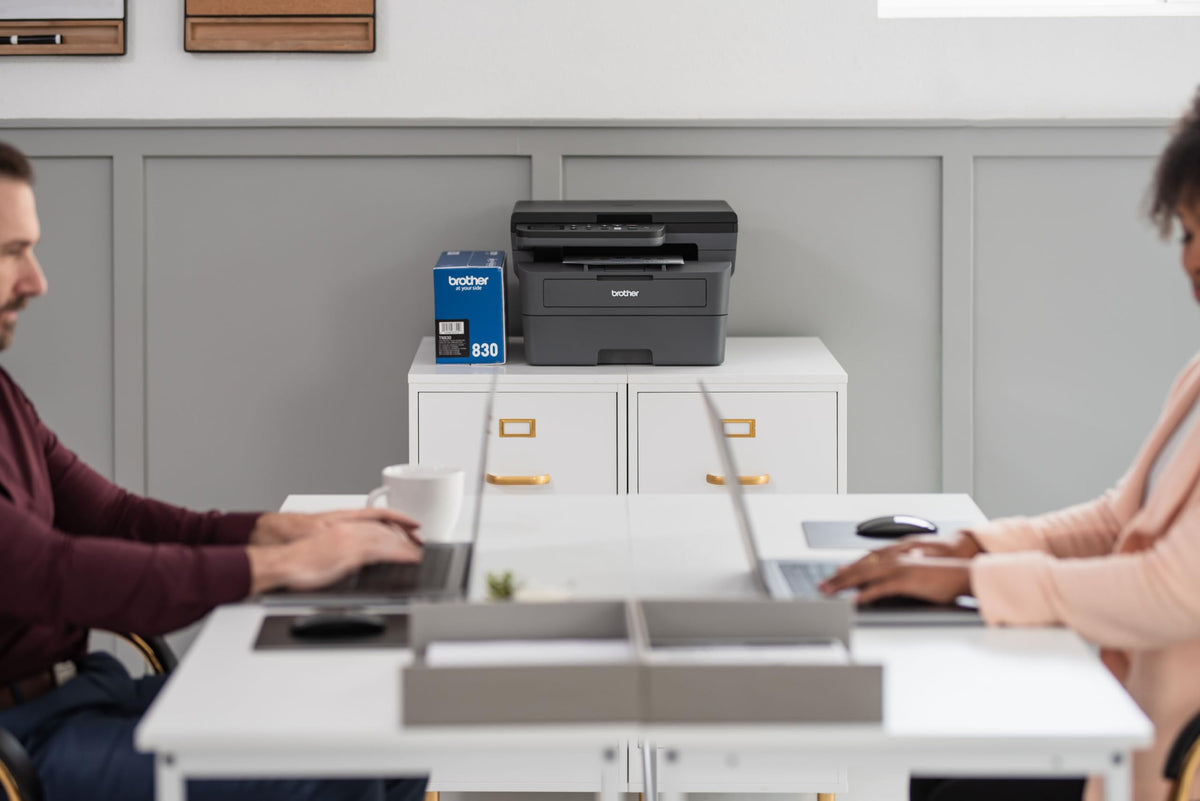 Wireless HL-L2465DW Compact Monochrome Multi-Function Laser Printer with Print by Brother – Compact, Black, Model HLL2465DW