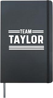 Team Taylor - Name - Family Hardcover Journal, Black