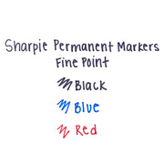Permanent Markers by Sharpie – 3 Count (Pack of 5), Plastic, Assorted Colors, Pack of 5, Model 30173PP