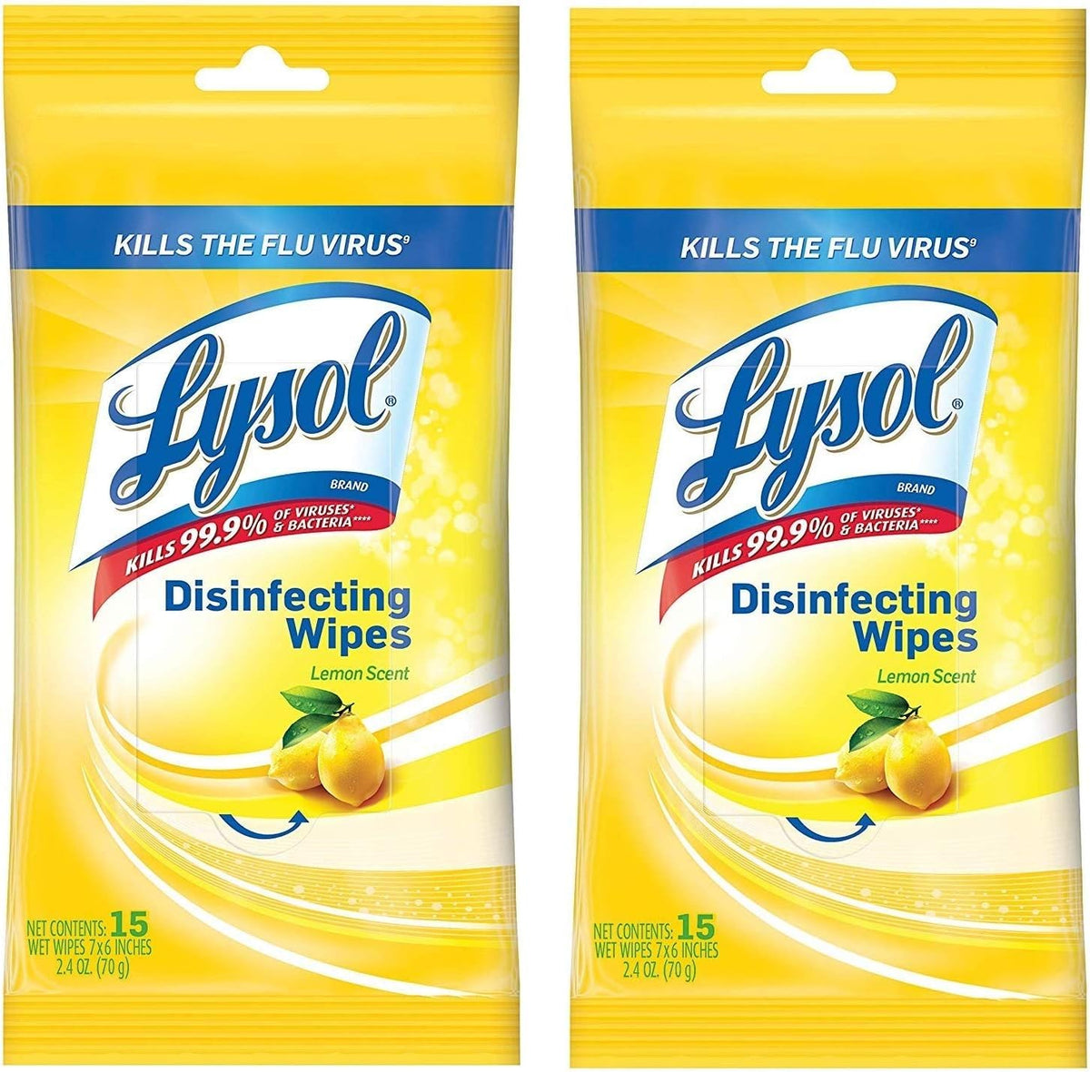 Lysol 15 Count (Pack of 2) / 30.0 / 2 Disinfectant Wipes