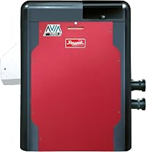Raypak Avia 400K BTU Natural Gas Pool Heater for Inground Pools Gas Pool and Spa Heater with NiTek Heat Exchanger, Built-in WiFi, 120/240V (018045)