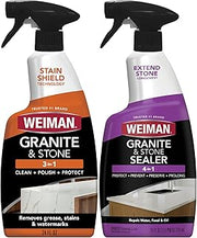 Weiman Stone & Granite Countertop Cleaner and Sealer Kit – Clean, Polish & Protect Natural Stone & Granite Sealer – Streak-Free – Safe for Granite, Marble & Quartz – 2 Pack (24 oz Each)