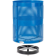 Global Industrial Blue / Industrial / 36.0 gallons Outdoor Trash Cans