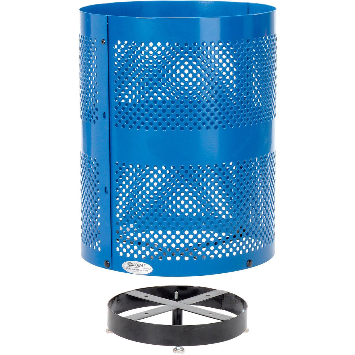 Global Industrial Blue / Industrial / 36.0 gallons Outdoor Trash Cans