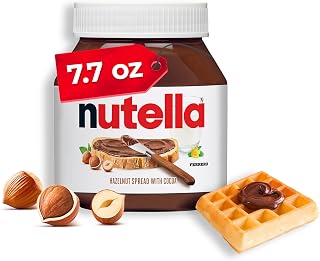 Nutella Hazelnut Spread with Cocoa, Creamy Hazelnut Spread, Breakfast Favorite, 7.7 oz Jar