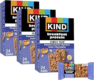 KIND Breakfast Protein Bars, Peanut Butter Banana Dark Chocolate, 36 ct