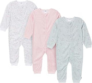 Gerber Baby Girls 3-Pack Loose-fitting Footless Pajamas
