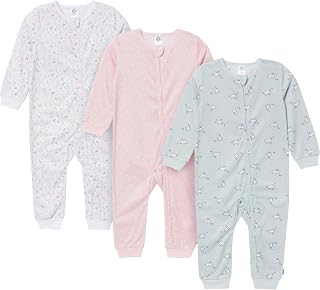 Gerber Baby Girls 3-Pack Loose-fitting Footless Pajamas