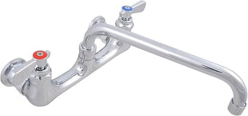 BK Resources BKF-6-G OptiFlow Heavy Duty 8" On Center Splash Mount Faucet with 6" Swing Spout