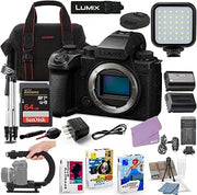 Panasonic LUMIX S5 IIX Mirrorless Camera Bundle + Accessory Package with 64GB Memory, LED Light, U-Grip, Case, Extra Battery, Software & More (30 Items)