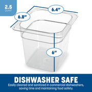 Carlisle FoodService Products Clear / 6 Inches / Modern Storage & Transport